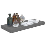NNEVL Floating Wall Shelves 4 pcs High Gloss Grey 60x23.5x3.8 cm MDF