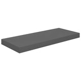 NNEVL Floating Wall Shelves 4 pcs High Gloss Grey 60x23.5x3.8 cm MDF