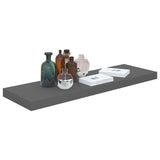 NNEVL Floating Wall Shelf High Gloss Grey 80x23.5x3.8 cm MDF