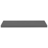NNEVL Floating Wall Shelf High Gloss Grey 80x23.5x3.8 cm MDF