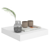 NNEVL Floating Wall Shelves 2 pcs White 23x23.5x3.8 cm MDF