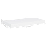 NNEVL Floating Wall Shelf White 50x23x3.8 cm MDF
