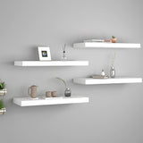 NNEVL Floating Wall Shelves 4 pcs White 60x23.5x3.8 cm MDF