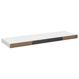 NNEVL Floating Wall Shelf White 80x23.5x3.8 cm MDF