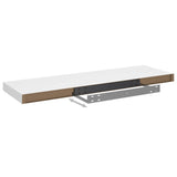 NNEVL Floating Wall Shelf White 80x23.5x3.8 cm MDF