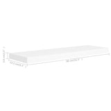 NNEVL Floating Wall Shelf White 80x23.5x3.8 cm MDF