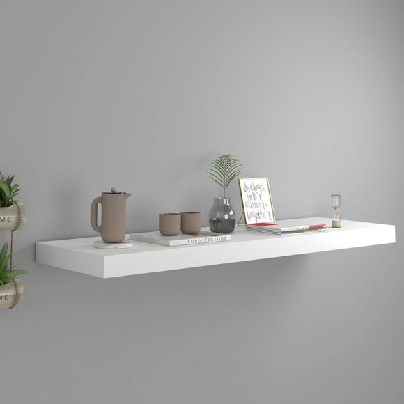 NNEVL Floating Wall Shelf White 80x23.5x3.8 cm MDF