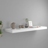 NNEVL Floating Wall Shelf White 80x23.5x3.8 cm MDF