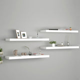 NNEVL Floating Wall Shelves 4 pcs White 80x23.5x3.8 cm MDF