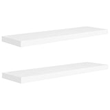 NNEVL Floating Wall Shelves 2 pcs White 90x23.5x3.8 cm MDF
