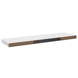 NNEVL Floating Wall Shelves 2 pcs White 90x23.5x3.8 cm MDF