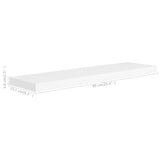 NNEVL Floating Wall Shelves 2 pcs White 90x23.5x3.8 cm MDF