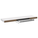 NNEVL Floating Wall Shelves 4 pcs White 90x23.5x3.8 cm MDF