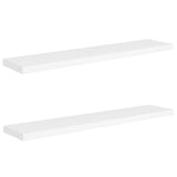 NNEVL Floating Wall Shelves 2 pcs White 120x23.5x3.8 cm MDF