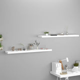 NNEVL Floating Wall Shelves 2 pcs White 120x23.5x3.8 cm MDF