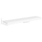 NNEVL Floating Wall Shelves 4 pcs White 120x23.5x3.8 cm MDF