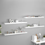NNEVL Floating Wall Shelves 4 pcs White 120x23.5x3.8 cm MDF
