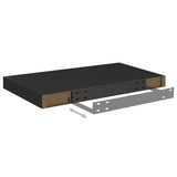 NNEVL Floating Wall Shelf Black 50x23x3.8 cm MDF