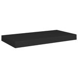NNEVL Floating Wall Shelves 2 pcs Black 50x23x3.8 cm MDF