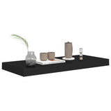 NNEVL Floating Wall Shelves 2 pcs Black 60x23.5x3.8 cm MDF