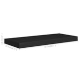 NNEVL Floating Wall Shelves 4 pcs Black 60x23.5x3.8 cm MDF