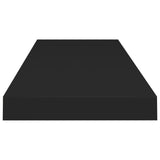 NNEVL Floating Wall Shelf Black 80x23.5x3.8 cm MDF