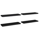 NNEVL Floating Wall Shelves 4 pcs Black 80x23.5x3.8 cm MDF