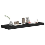 NNEVL Floating Wall Shelves 4 pcs Black 80x23.5x3.8 cm MDF
