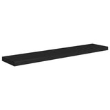 NNEVL Floating Wall Shelves 2 pcs Black 120x23.5x3.8 cm MDF
