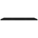 NNEVL Floating Wall Shelves 2 pcs Black 120x23.5x3.8 cm MDF