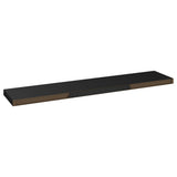 NNEVL Floating Wall Shelves 2 pcs Black 120x23.5x3.8 cm MDF