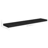 NNEVL Floating Wall Shelves 2 pcs Black 120x23.5x3.8 cm MDF