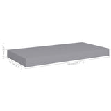 NNEVL Floating Wall Shelf Grey 50x23x3.8 cm MDF