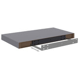 NNEVL Floating Wall Shelves 2 pcs Grey 50x23x3.8 cm MDF