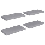 NNEVL Floating Wall Shelves 4 pcs Grey 50x23x3.8 cm MDF