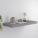 NNEVL Floating Wall Shelf Grey 60x23.5x3.8 cm MDF