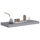 NNEVL Floating Wall Shelves 2 pcs Grey 60x23.5x3.8 cm MDF