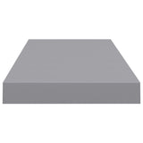 NNEVL Floating Wall Shelves 2 pcs Grey 60x23.5x3.8 cm MDF