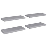 NNEVL Floating Wall Shelves 4 pcs Grey 60x23.5x3.8 cm MDF