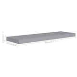 NNEVL Floating Wall Shelf Grey 80x23.5x3.8 cm MDF