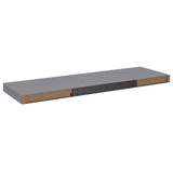 NNEVL Floating Wall Shelves 2 pcs Grey 80x23.5x3.8 cm MDF