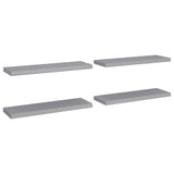 NNEVL Floating Wall Shelves 4 pcs Grey 80x23.5x3.8 cm MDF