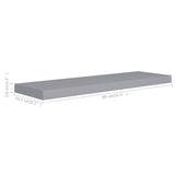 NNEVL Floating Wall Shelves 4 pcs Grey 80x23.5x3.8 cm MDF