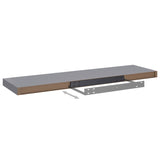 NNEVL Floating Wall Shelf Grey 90x23.5x3.8 cm MDF