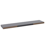 NNEVL Floating Wall Shelves 4 pcs Grey 120x23.5x3.8 cm MDF