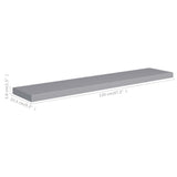 NNEVL Floating Wall Shelves 4 pcs Grey 120x23.5x3.8 cm MDF