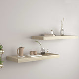 NNEVL Floating Wall Shelves 2 pcs Oak 60x23.5x3.8 cm MDF
