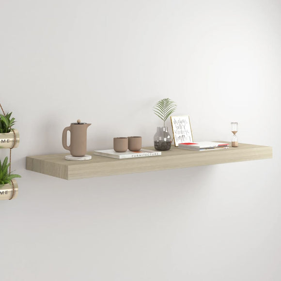 NNEVL Floating Wall Shelf Oak 80x23.5x3.8 cm MDF