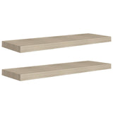 NNEVL Floating Wall Shelves 2 pcs Oak 80x23.5x3.8 cm MDF