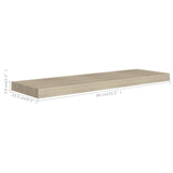 NNEVL Floating Wall Shelves 2 pcs Oak 80x23.5x3.8 cm MDF